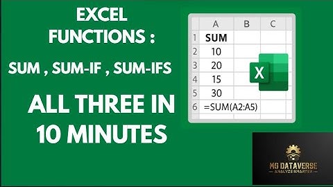 ⚡Excel SUM, SUMIF & SUMIFS Functions Explained | Learn Excel Formulas Step by Step 📊