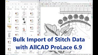 Bulk Import of Stitch Data with AllCAD ProLace 6.9