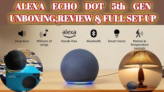 Alexa Echo Dot 5th Gen Unboxing | Alexa Echo Dot 5th Gen Review | Echo Dot 5th Gen Set up