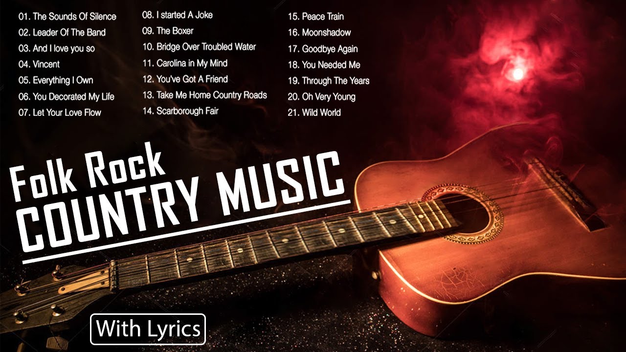 Folk Rock Country Music With Lyrics James Taylor, Jim Croce, John