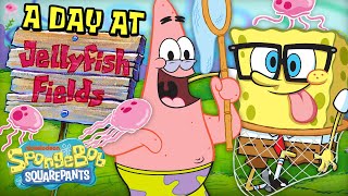 An ENTIRE Day of Hunting Jellyfish w/ SpongeBob and Patrick! 
