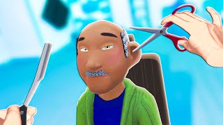 COMO ESTRAGAR A APARENCIA DAS PESSOAS NO BARBERSHOP SIMULATOR VR screenshot 1