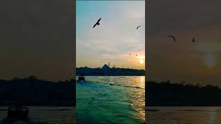 turkey istanbul sunset seaview sea bosphorus تركيا اسطنبول البوسفور سياحة_تركيا سياحة