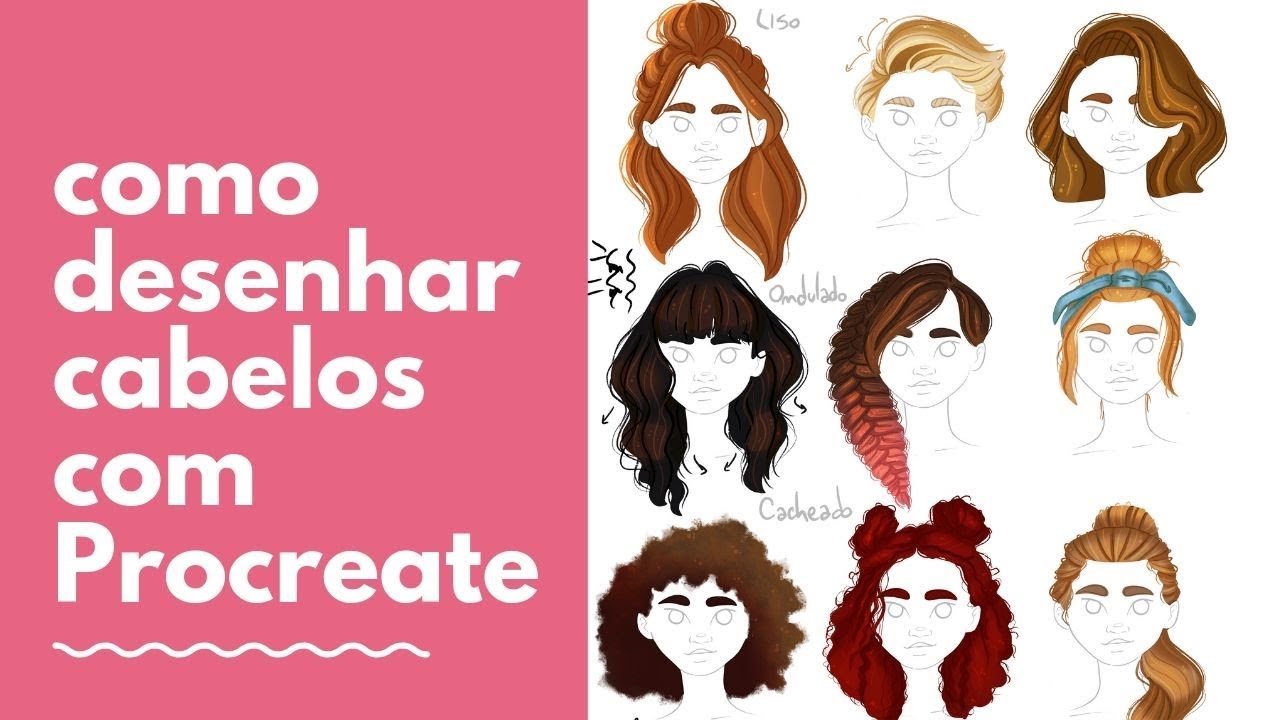 COMO DESENHAR CABELO CACHEADO! 