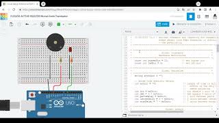Elegoo Active Buzzer Morse Code Translator Tinkercad Arduino