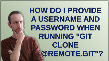 How do I provide a username and password when running "git clone git@remote.git"?