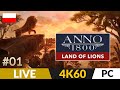 Anno 1800 PL: Lands of Lions (DLC) ⛵️ #1 LIVE 🌏 Dodatek: Kraina Lwów | Gameplay po polsku