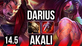 DARIUS vs AKALI (TOP) | 8/1/9, Rank 5 Darius | EUW Challenger | 14.5