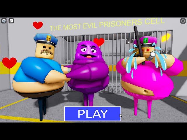 SECRET UPDATE | BARRY FALL IN LOVE WITH GRIMACE? OBBY ROBLOX #roblox #obby class=