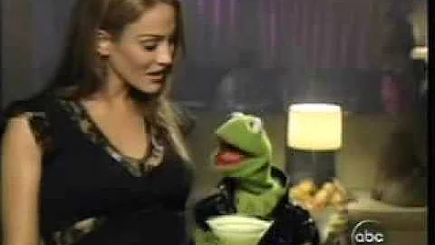 Christina Cindrich w/ Kermit the Frog on Jimmy Kim...