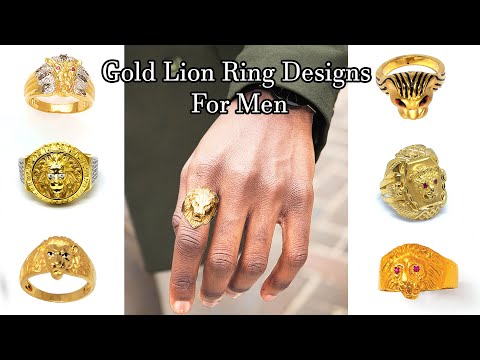 Gold Lion Rings for Men | Gents Gold Ring Designs with Weight | Male Lion  Head Ring New Designs - YouTube