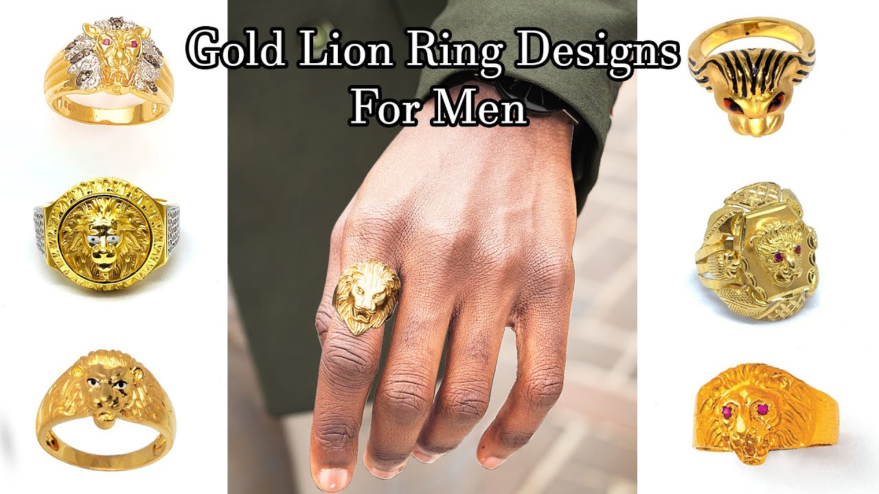 Ring Punk Gold Lion Ring 316L Stainless steel Biker Round Animal Rings  Jewelry Party Power Design | Rings for men, Animal rings jewelry, Rings cool