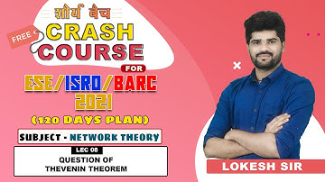 ESE ISRO BARC 2021 I Network Theory I DAY 11 I Question of Thevenin Theorem  I Shaurya Batch