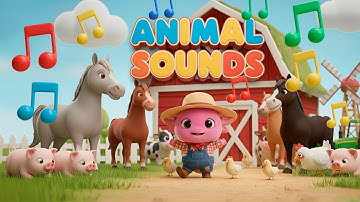 Animal Sounds Song for Toddlers! 🐮 Learn Farm Animals & Names with Mimu
