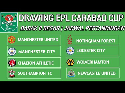 Hasil Drawing dan jadwal EPL CARABAO  CUP 2022/2023 #eplcup