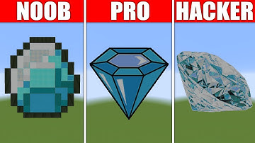 Pixel Art (NOOB vs PRO vs HACKER) Diamond in Minecraft