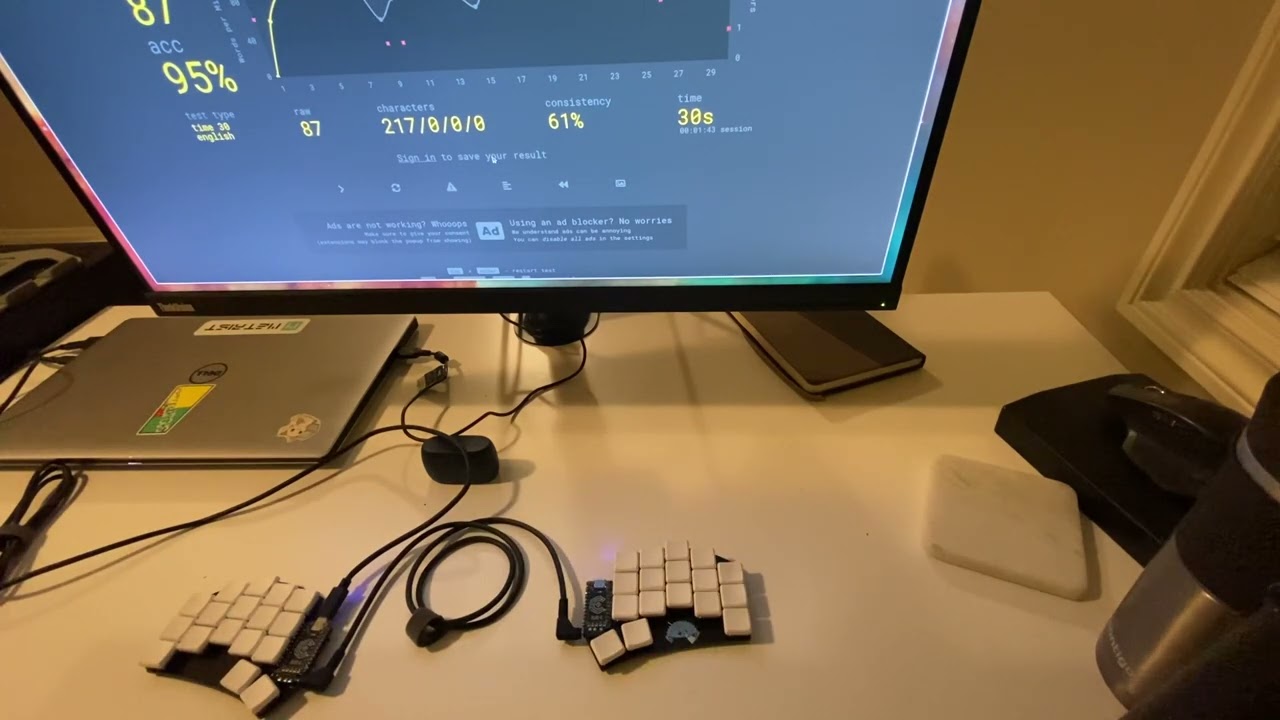 Typing with Ferris Sweep