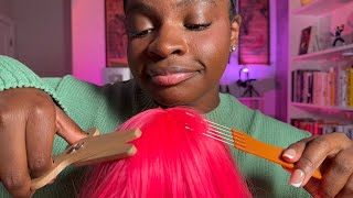 ASMR Trimming Your Negative Thoughts Away ✁🤕 (layered sounds, scalp combing, wooden scissors)