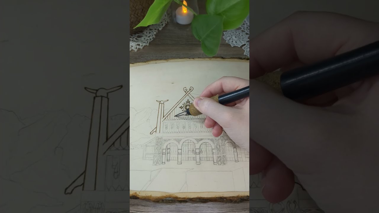 Woodburning The Great Hall Of Edoras From Lord Rings Pt 1 Lordoftherings