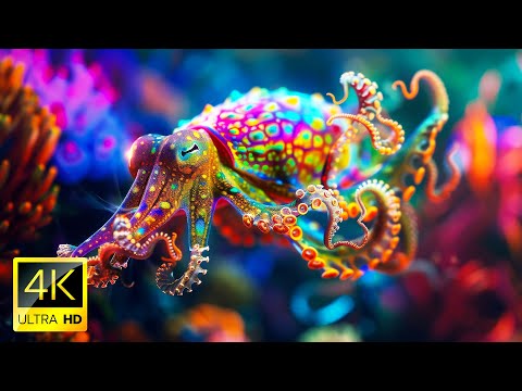 Ocean 4K - Sea Animals for Relaxation 🎵 Beautiful Coral Reef Fish in Underwater 🐠 4K Video Ultra HD