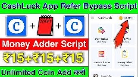 Cash Luck App Refer Bypass Script | CashLuck App Coin Adder Script | Cash Luck App Script || #SK