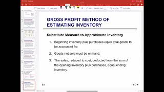 Gross Method (Estimate Inventory)