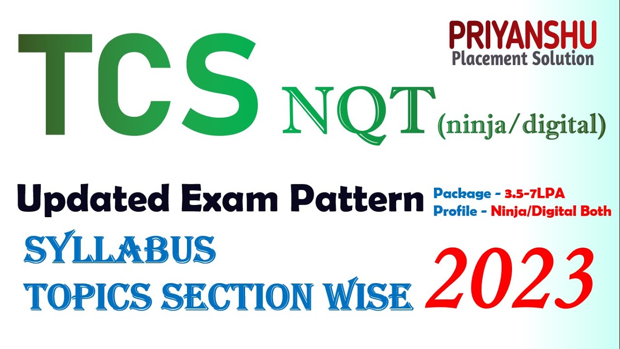 TCS updated Exam Pattern 2023 What is the pattern of TCS exam? TCS