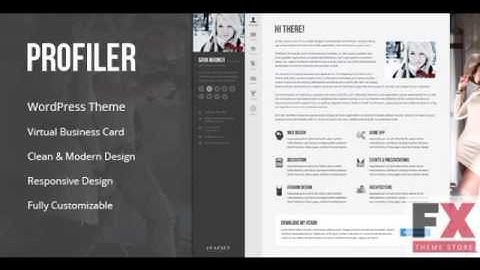 Preview Profiler - vCard Resume WordPress Theme TForest