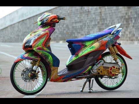 modifikasi motor mio soul airbrush terpopuler