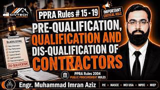 PPRA Rules 15–19 | Pre-Qualification, Disqualification, Blacklisting & Framework Agreements in PPRA