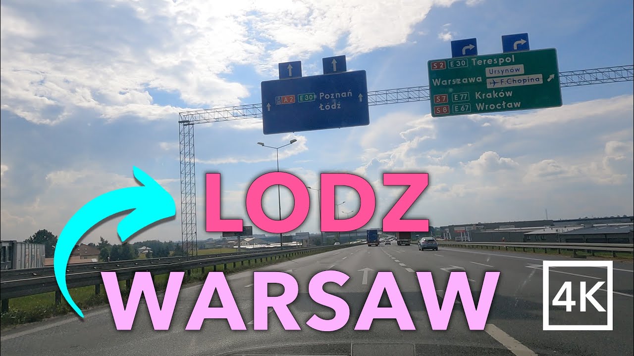 Driving WARSAW to LODZ on A2 autostrada