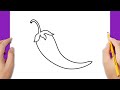 How to draw a chili pepper