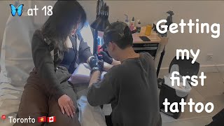 Getting my first tattoo at 18 😱 (full vlog experience) ft. aftercare