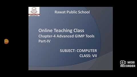 Computer I Class 7  I Ch-4 Advanced GIMP Tools I Part 4