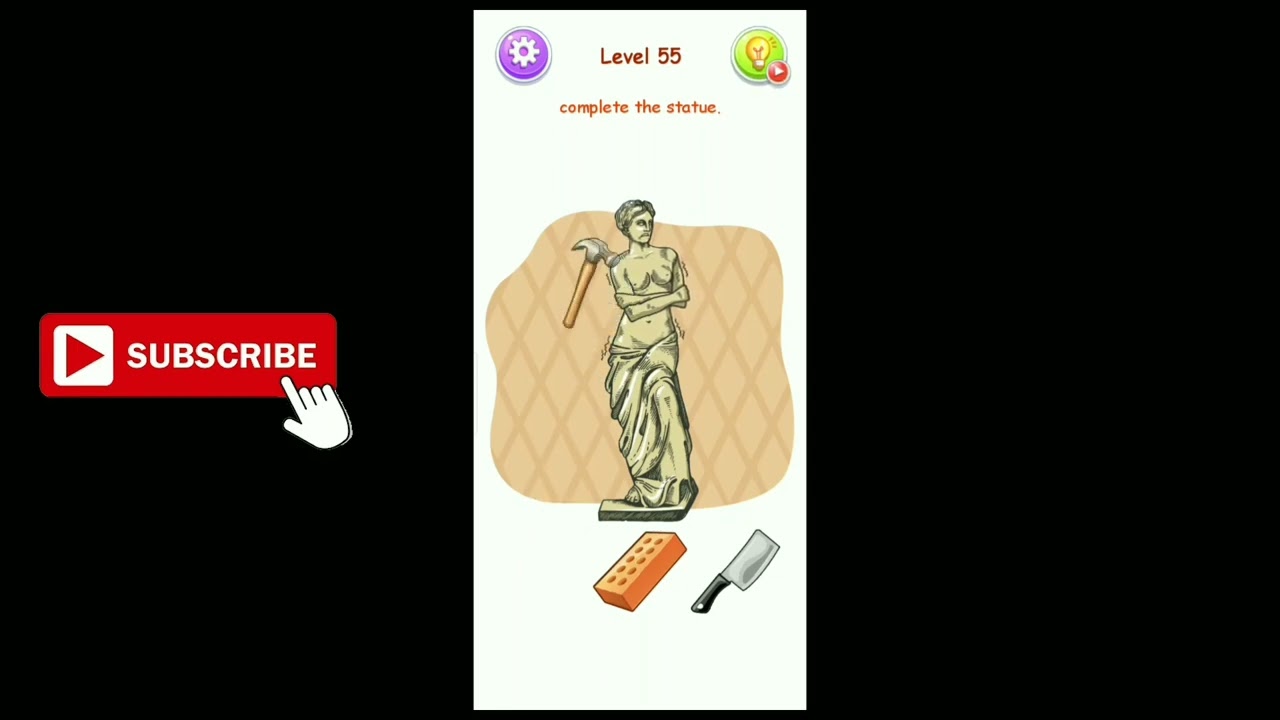 Brain Test: Nurse Story Puzzle Level 55 Complete the statue