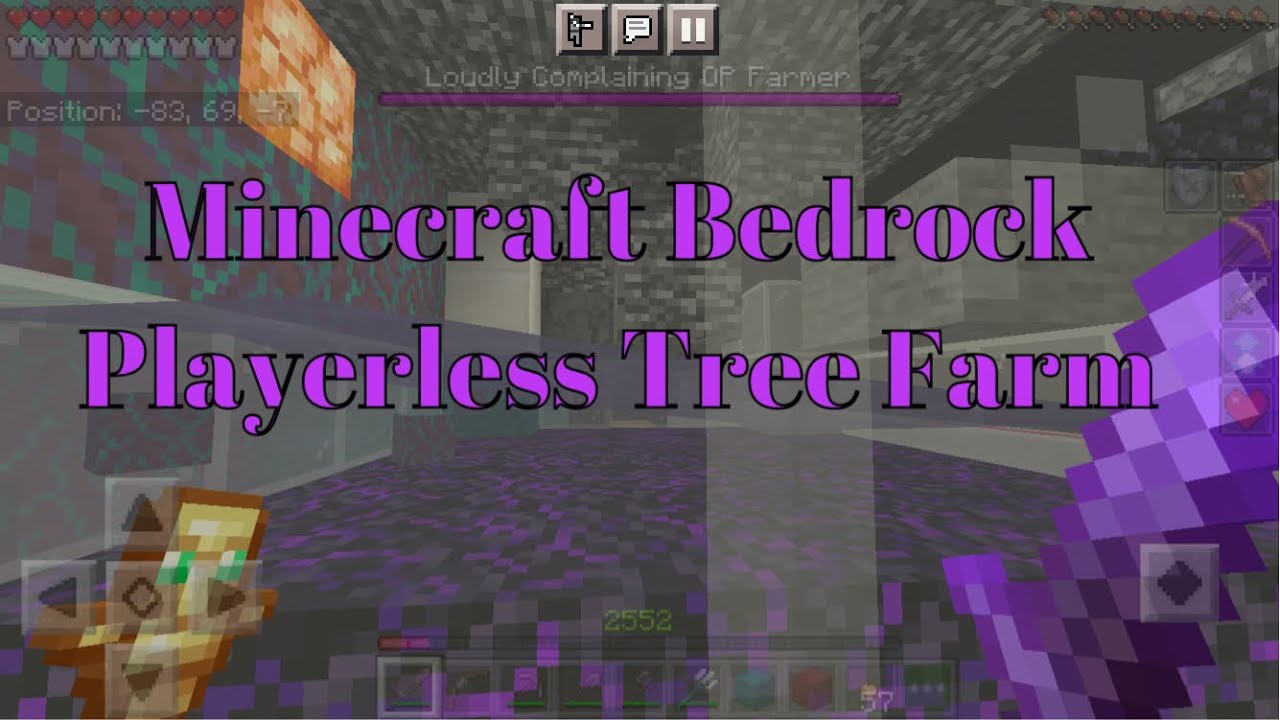 Wishcraft 10 WitherPowered Playerless Tree Farm (Minecraft Bedrock