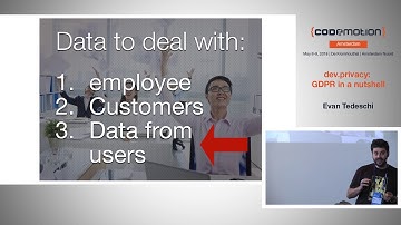 dev.privacy: GDPR in a nutshell - Evan Tedeschi - Codemotion Amsterdam 2018