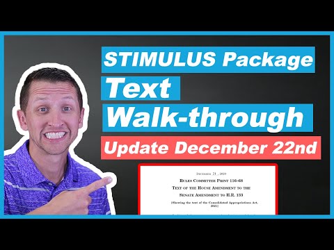 Second Stimulus Check and Stimulus Package Update December 22nd 2020