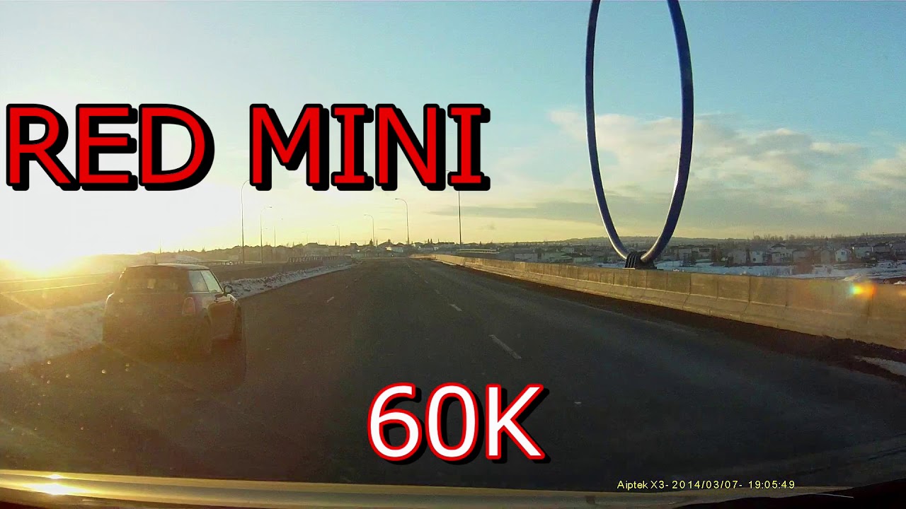 DASHCAM DANGEROUS DRIVER IN CANADA - RED MINI SPEEDING - YouTube