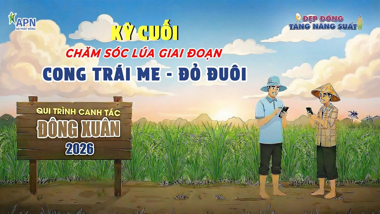 APN - KỲ CUỐI - CHĂM SÓC LÚA CONG TRÁI ME VÀ ĐỎ ĐUÔI - HỖ TRỢ VÀO GẠO TỐI ĐA | ĐÔNG XUÂN 2026