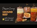 Ground Beef & Taco Meat // Pressure Canning with Harvest Guard Lids // Jeni Gough