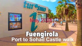 Fuengirola🇪🇸it's May 2024 and a great day for a walk to the castle on Fuengirola promenade.✨🏖️