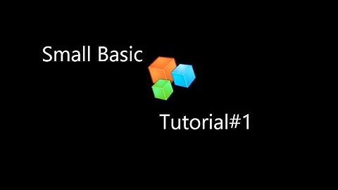 Small Basic simple program || Tutorial 1 || Computer