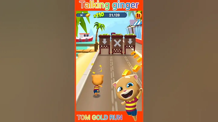 Talking Ginger Omg - Talking Tom Gold Run #Shorts.
