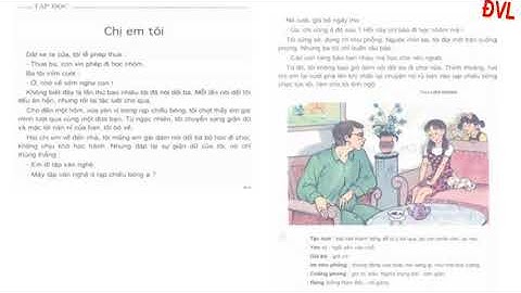 Tập đọc Lớp 4 Tuần 6 Bài Chị em tôi