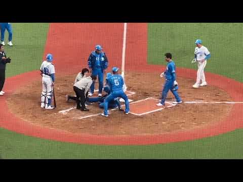 怪我してしまったデストラーデ、メヒアに肩を借りて退場…【西武ライオンズOB戦 2024/3/16】