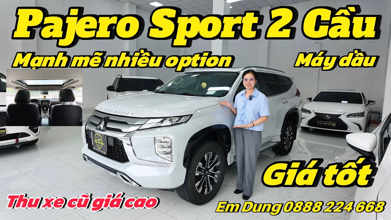 Mitsubishi Pajero Sport máy dầu 2 cầu 2020 giá tốt|Thu mua ô tô cũ Tphcm