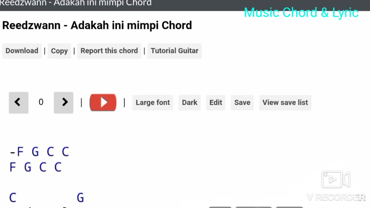 Mimpi ini gitar cord adakah Chord Kunci