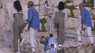 Barack Obama Playfully Taps Wife Michelle Obama Butt During Family Vacation In Greece: Photo