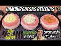 Como Hacer Hamburguesas GIGANTES a la Parrilla (con 3 Rellenos Distintos)